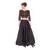 Ikat And Sambalpuri Round Neck Gold Black Handloom Lehenga