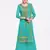Turquoise Embroidered Chanderi Salwar With Dupatta