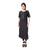 Ikat and sambalpuri round neck black handloom kurti