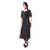Ikat and sambalpuri round neck black handloom kurti