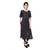 Ikat and sambalpuri round neck black handloom kurti