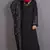 Black Poly Crepe Embroidered Islamic Abaya