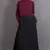 Black And Maroon Poly Crepe Plain Islamic Abaya