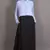 Black And Sky Blue Poly Crepe Plain Islamic Abaya