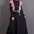 Black And Peach Poly Crepe Plain Islamic Abaya