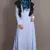 Sky Blue Poly Crepe Plain Islamic Abaya