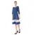 Ikat And Sambalpuri Boat Neck Blue White one piece dress