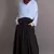 Black And Sky Blue Poly Crepe Plain Islamic Abaya