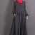 Grey Poly Crepe Plain Islamic Abaya