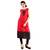 Ikat and sambalpuri round neck red black handloom kurti