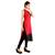 Ikat and sambalpuri round neck red black handloom kurti