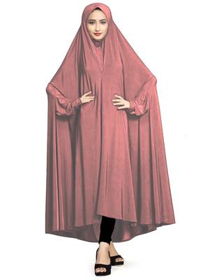 Violet Color Plain Women'S Chaderi Abaya Burkha 1