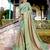 Light olive brasso art silk saree with blouse