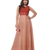 Beige printed cotton kurti