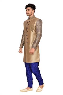 Gold  Brocket Indo Western 4