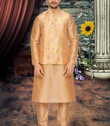 Gold Jacket Brocket Kurta Pajama