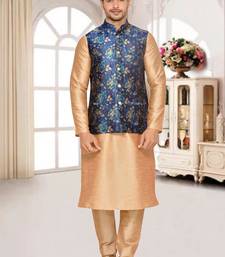 Grey Jacket Brocket Kurta Pajama