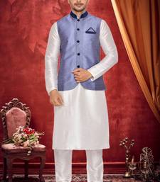 Grey Kurta Art Silk Kurta Pajama