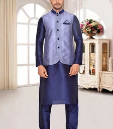 Grey Kurta  Art Silk Kurta Pajama