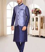 Grey Kurta  Art Silk Kurta Pajama