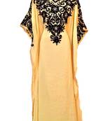 beige georgette Islamic farasha with zari and stone work