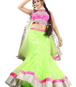 Pink Embroidered Velvet Lehenga Cholis With Blouse