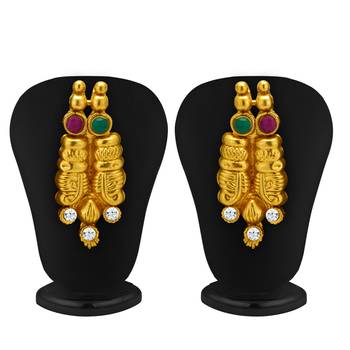 Designer Gold Plated Temple Jewellery Necklace Set for Women 3