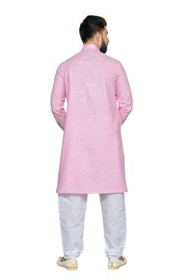 Pink Cotton Kurta Pajama 5