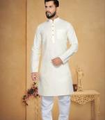 Cream Cotton Kurta Pajama