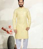 Yellow Cotton Kurta Pajama