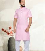 Pink Cotton Kurta Pajama