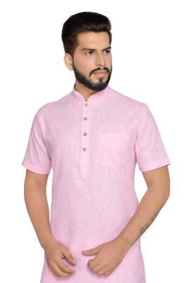Pink Cotton Kurta Pajama 4
