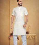 Cream Cotton Kurta Pajama