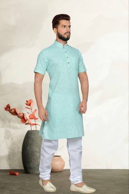 Pista Cotton Kurta Pajama 2