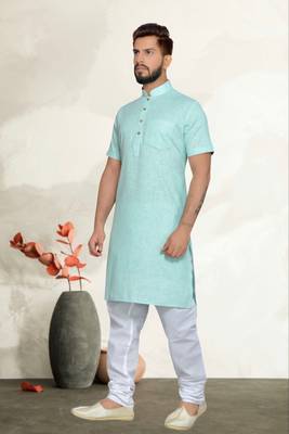 Pista Cotton Kurta Pajama 3