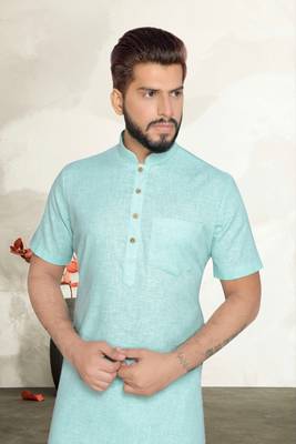 Pista Cotton Kurta Pajama 4