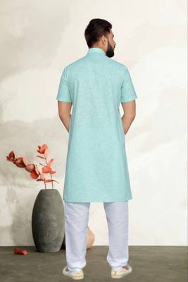 Pista Cotton Kurta Pajama 5
