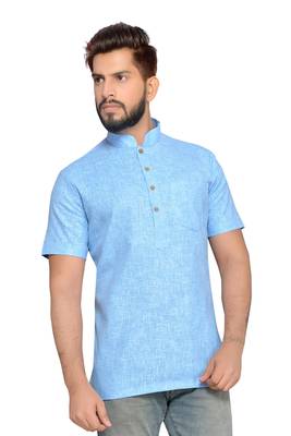 Blue Cotton Men Kurtas 2