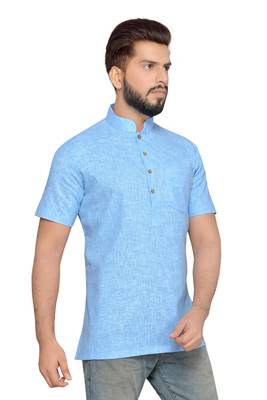 Blue Cotton Men Kurtas 1