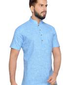 Blue Cotton Men Kurtas