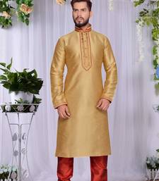 Gold  Doby Dupion Kurta Pajama