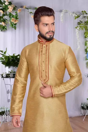 Gold  Doby Dupion Kurta Pajama