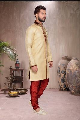 Gold Brocket Indo Western Dresses 3