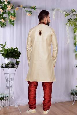 Gold Brocket Indo Western Dresses 5