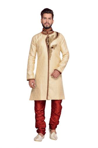 Gold Brocket Indo Western Dresses