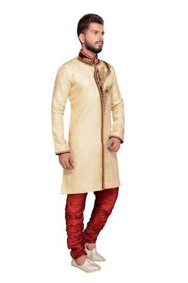 Gold Brocket Indo Western Dresses 3