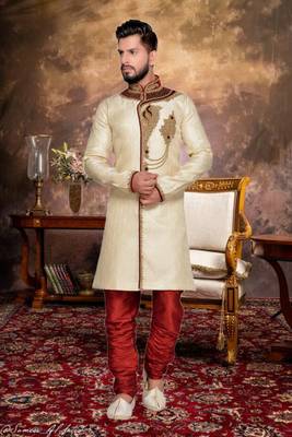 Gold Brocket Indo Western Dresses 1