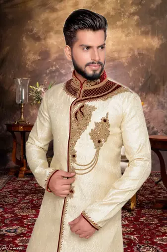 Gold Brocket Indo Western Dresses