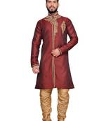 Maroon Brocket Indo Western Dresses