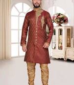 Maroon Brocket Indo Western Dresses